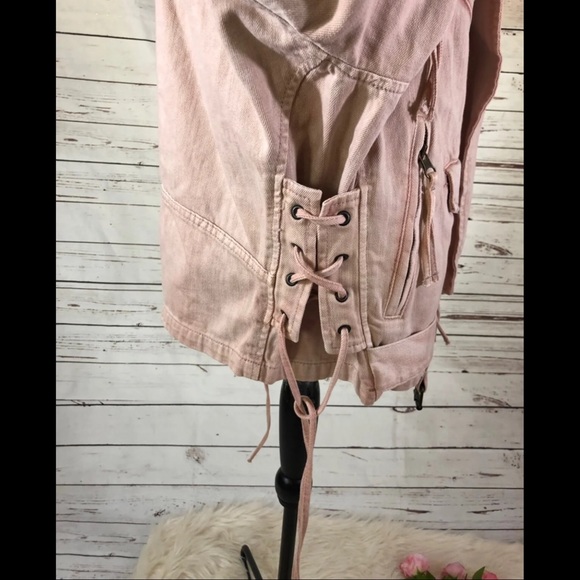 NWOT Free People Blush Pink Moto Jacket - Picture 7 of 7